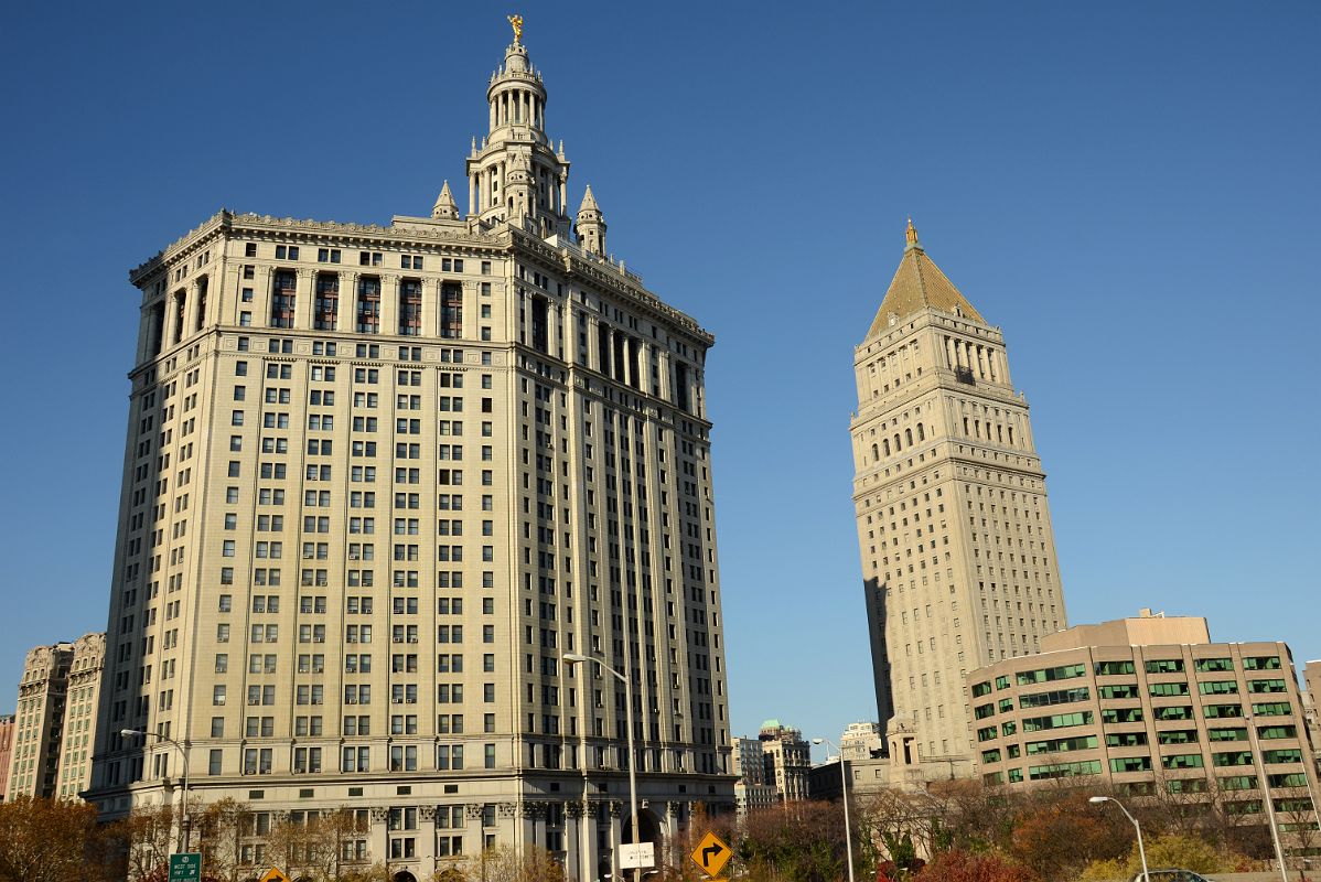 06-1 Manhattan Municipal Building And Thurgood Marshall United States Courthouse From The Walk Near The End Of The New York Brooklyn Bridge